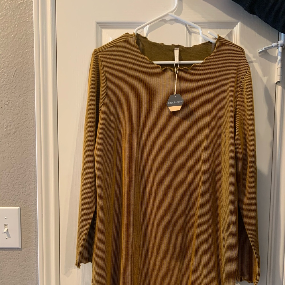 Mustard yellow pinkblush maternity dress!
